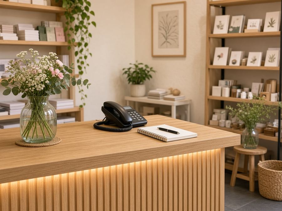 Contact desk at Studio Chiarridos in Košice